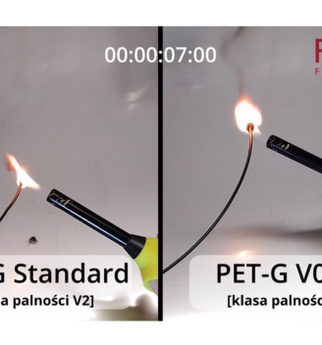 PET-G Standard vs PET-G V0 FR