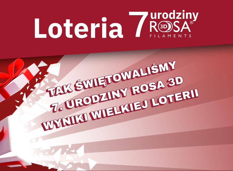 Podsumowanie Loterii z okazji 7. urodzin brandu ROSA 3D Filaments