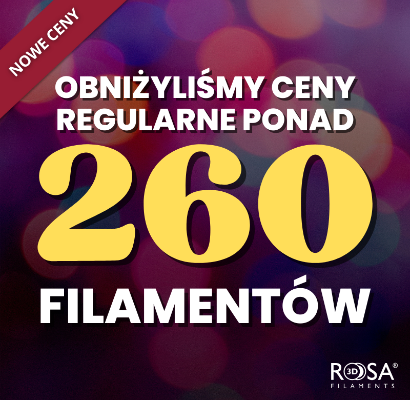 Obniżyliśmy ceny regularne naszych filamentów