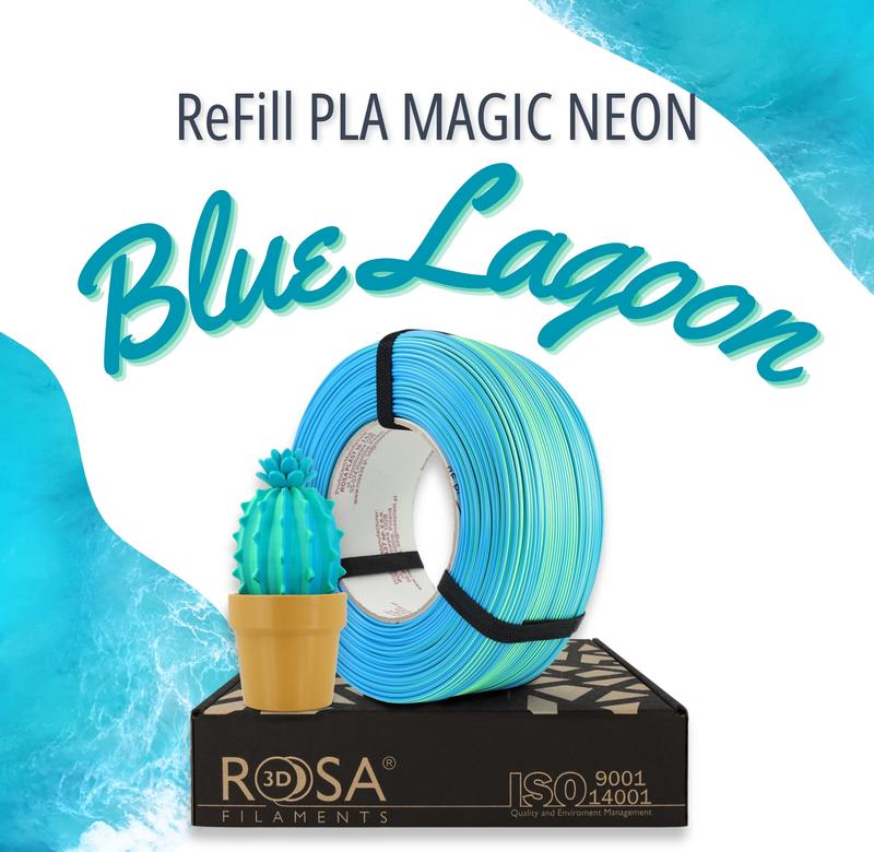 NOWOŚĆ! Filament 3D ReFill PLA Magic Neon Blue Lagoon