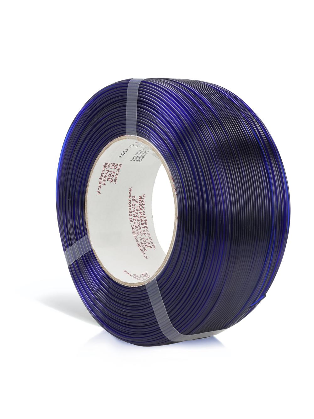 FILAMENT 3D ReFill PET-G Standard HS 1,75mm Ultramarine Blue Transparent 1kg