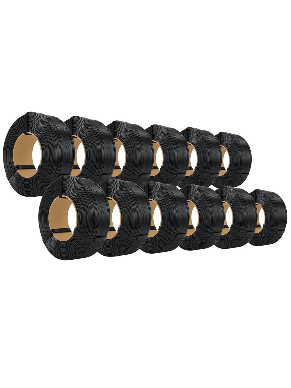 MEGAPACK 12x ReFill PLA Starter Black 1,75mm 1kg