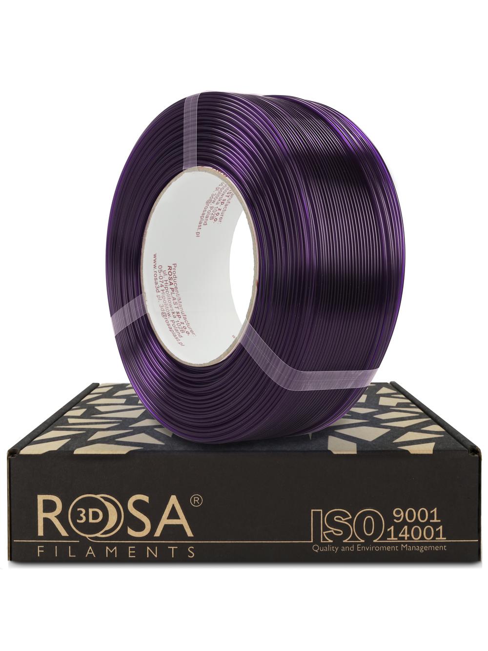 FILAMENT 3D ReFill PET-G Standard HS 1,75mm Deep Violet Transparent 1kg