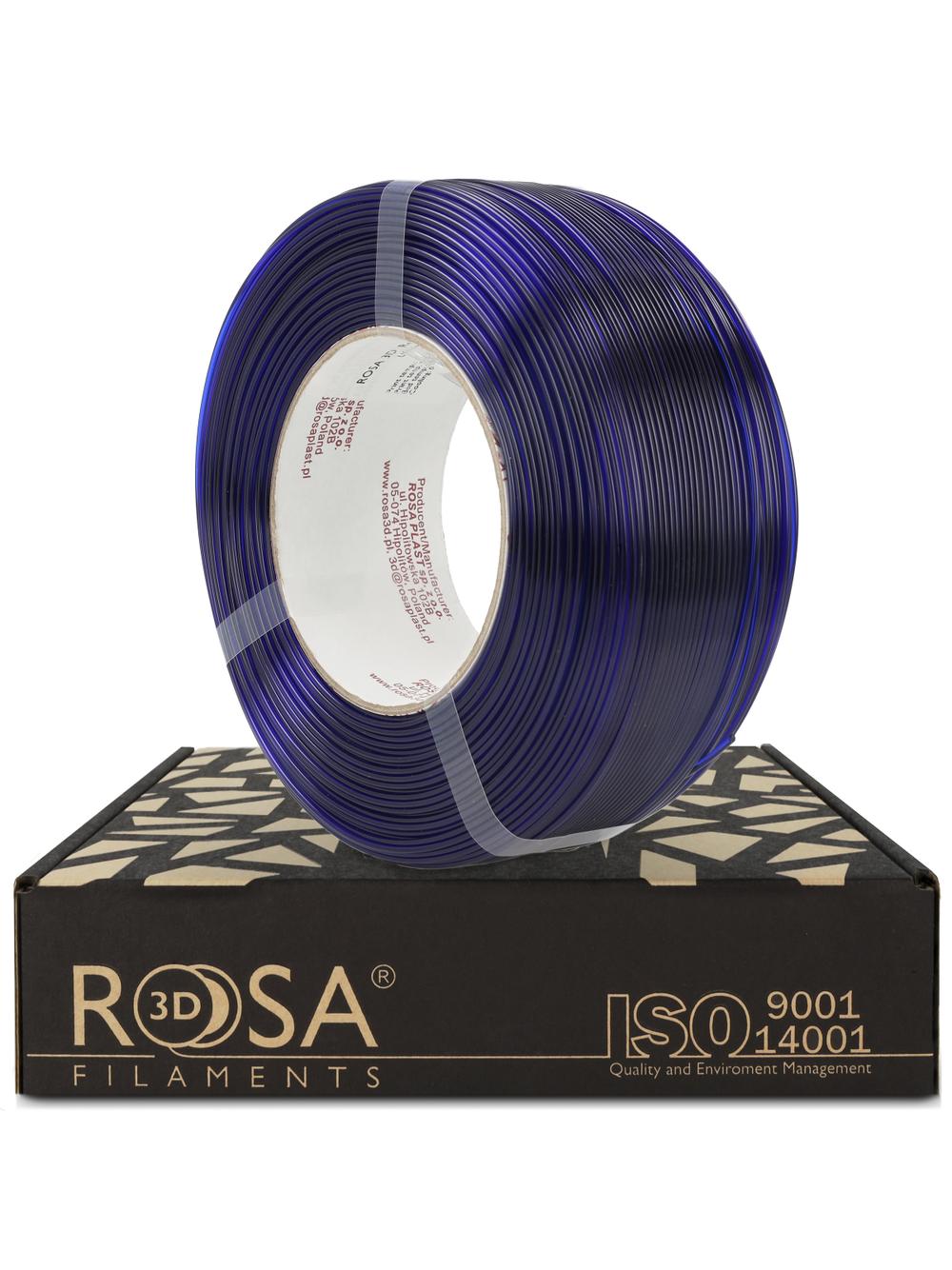 FILAMENT 3D ReFill PET-G Standard HS 1,75mm Ultramarine Blue Transparent 1kg