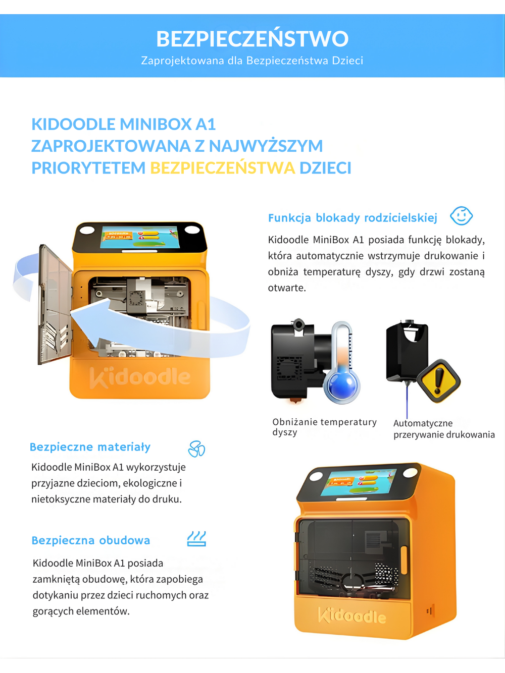 Zestaw startowy KID drukarka 3D + filamenty PLA