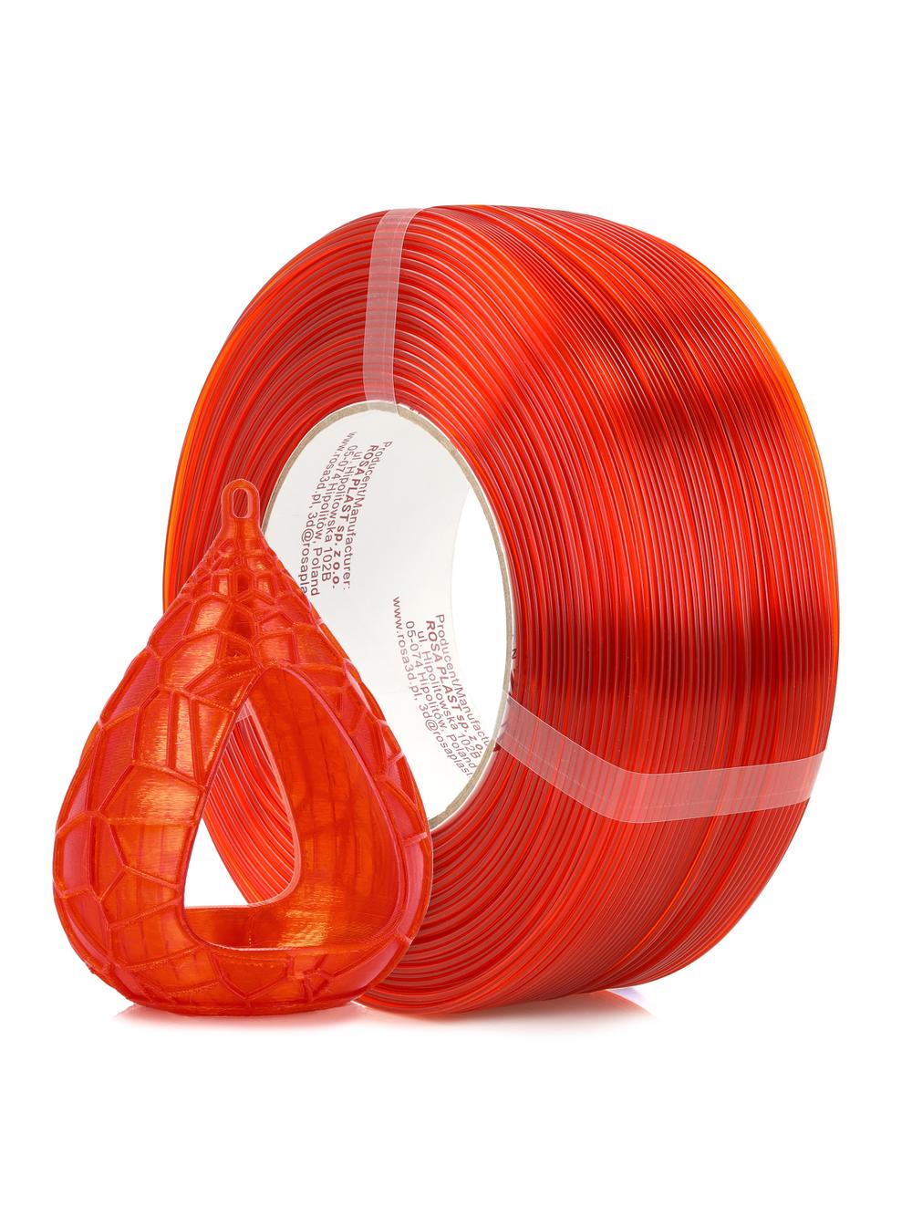 FILAMENT 3D ReFill PET-G Standard HS 1,75mm Orange Transparent 1kg