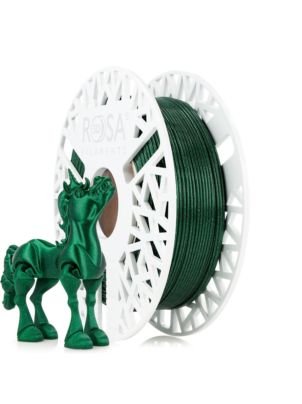 ZESTAW  PLA Galaxy - Black, Green, Silver, Red (4x0,5kg / 1.75mm) + klej