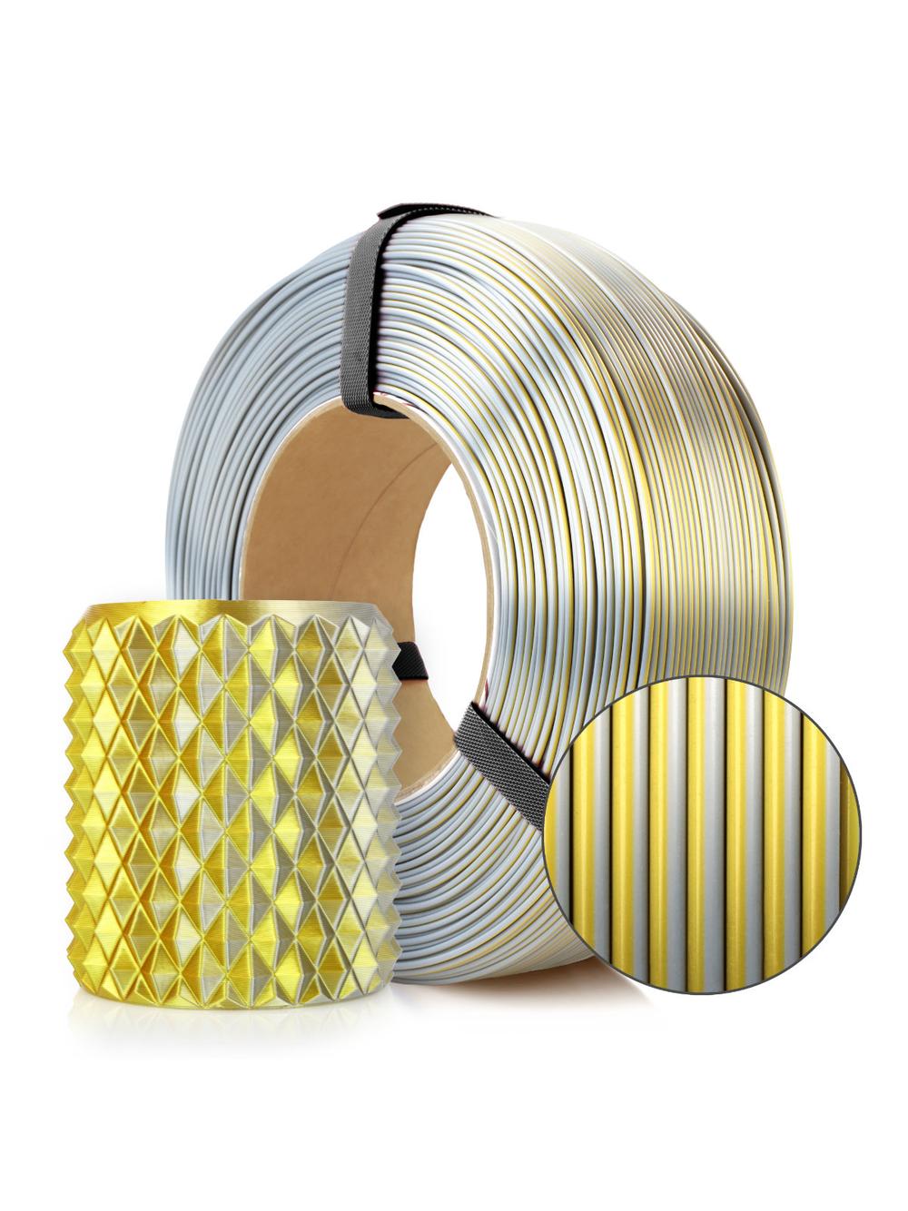 Filament 3D ReFill PLA Magic Silk Gold-Silver