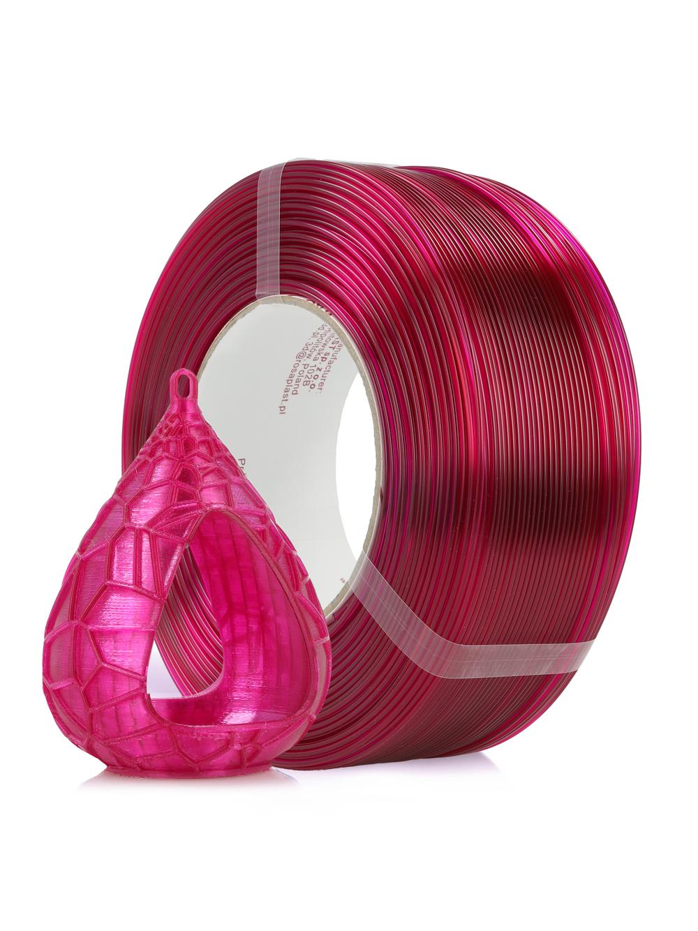 Filament 3D ReFill PET-G Standard HS Pink Transparent