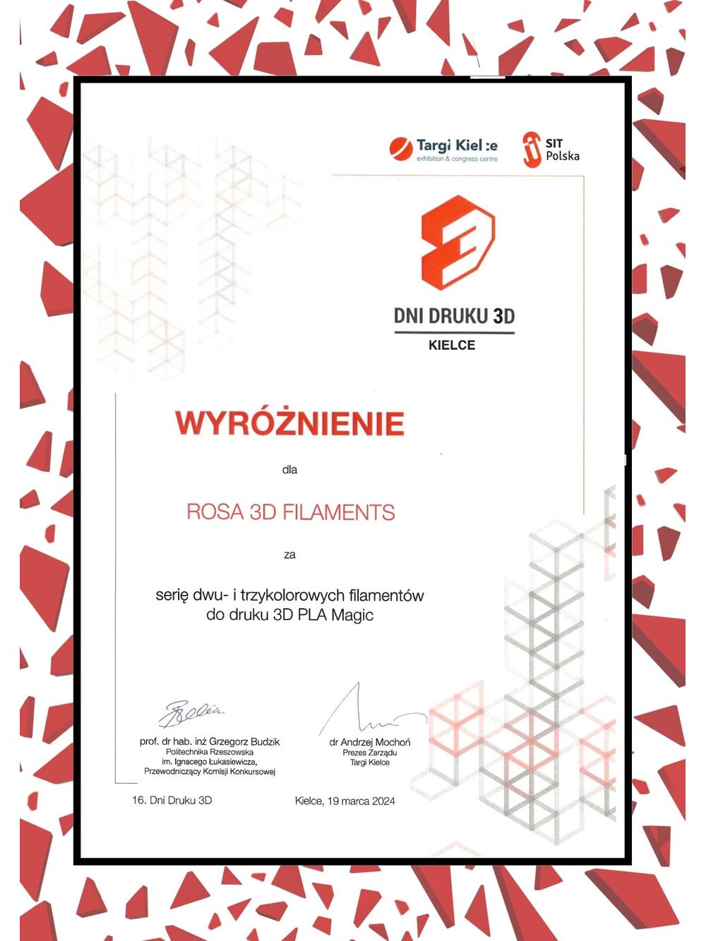 Filament 3D PLA Magic Silk Pink Dynamic