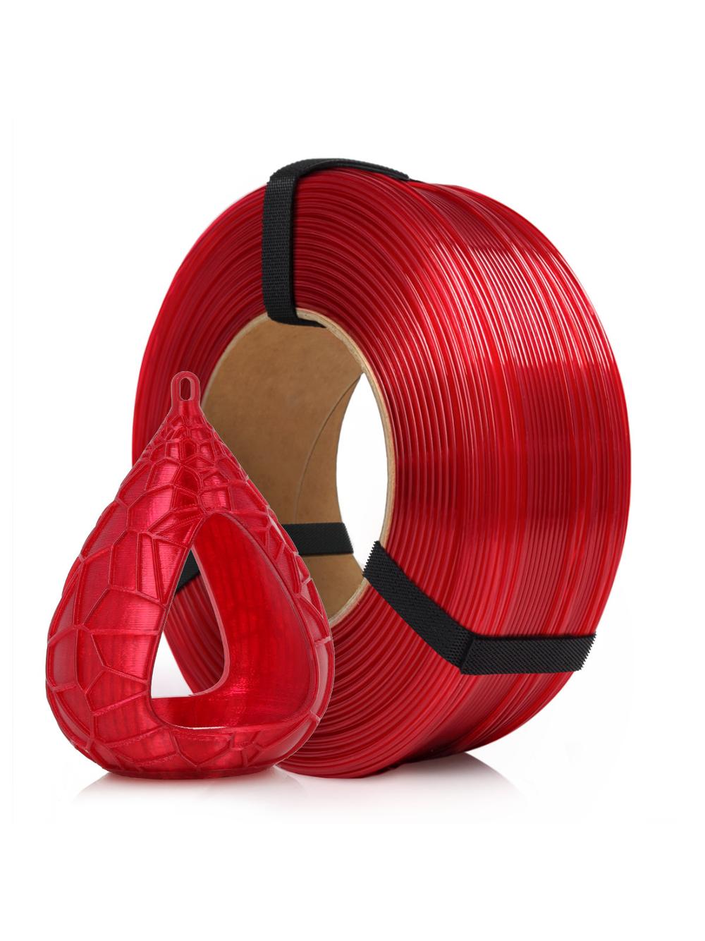 Filament 3D ReFill PET-G Standard HS Red Wine Transparent