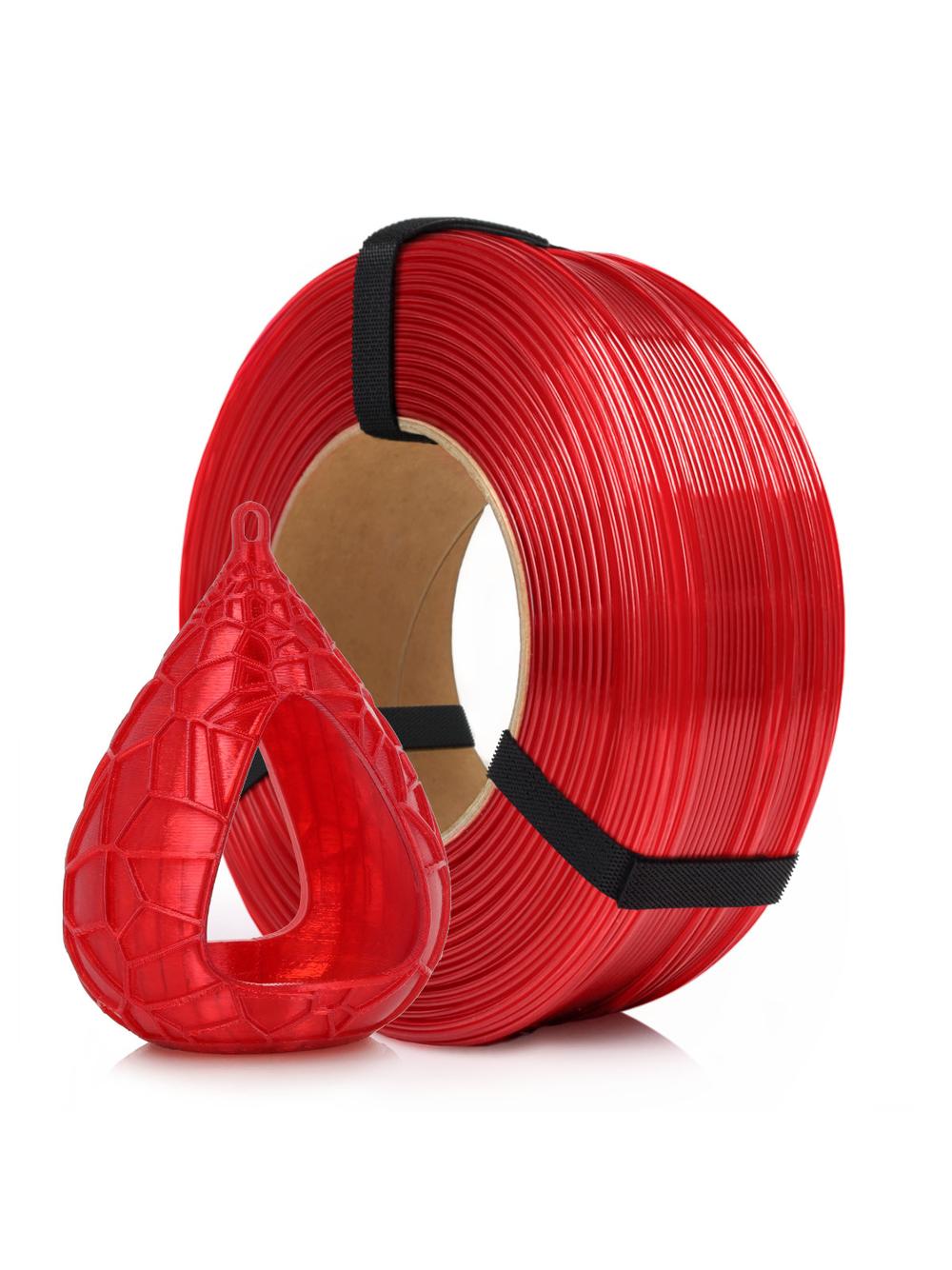 Filament 3D ReFill PET-G Standard HS Red Transparent