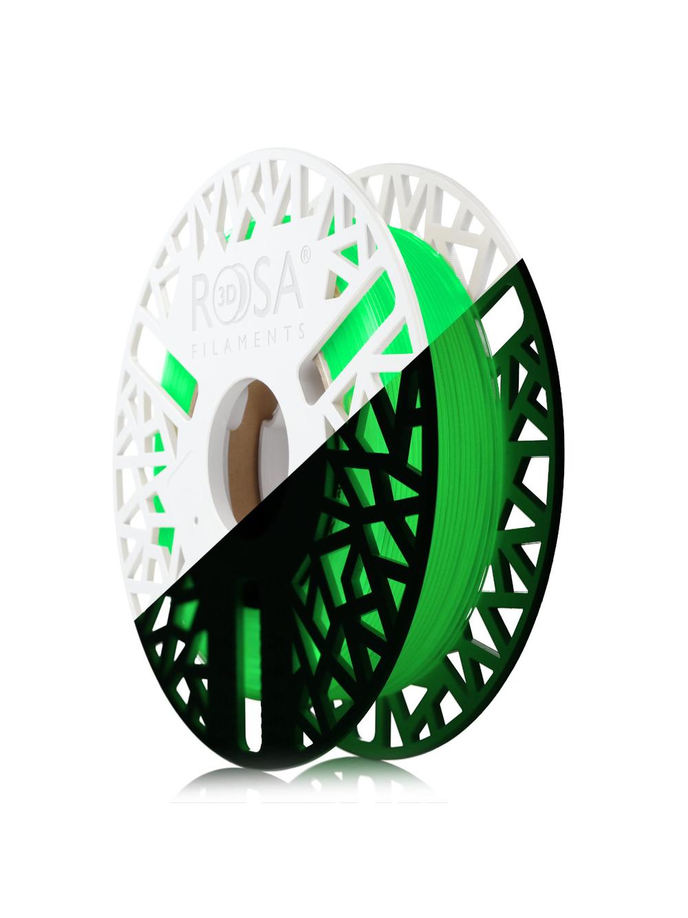 Filament 3D PLA Starter Neon Green Glow in the Dark, UV Glow 0,5kg