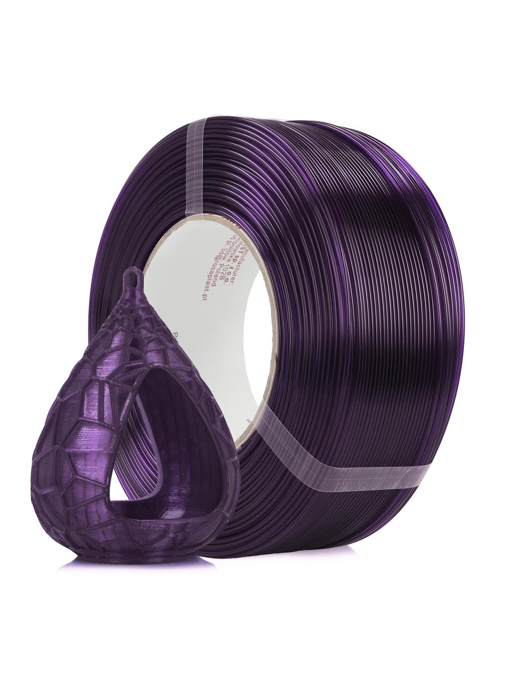 FILAMENT 3D ReFill PET-G Standard HS 1,75mm Deep Violet Transparent 1kg