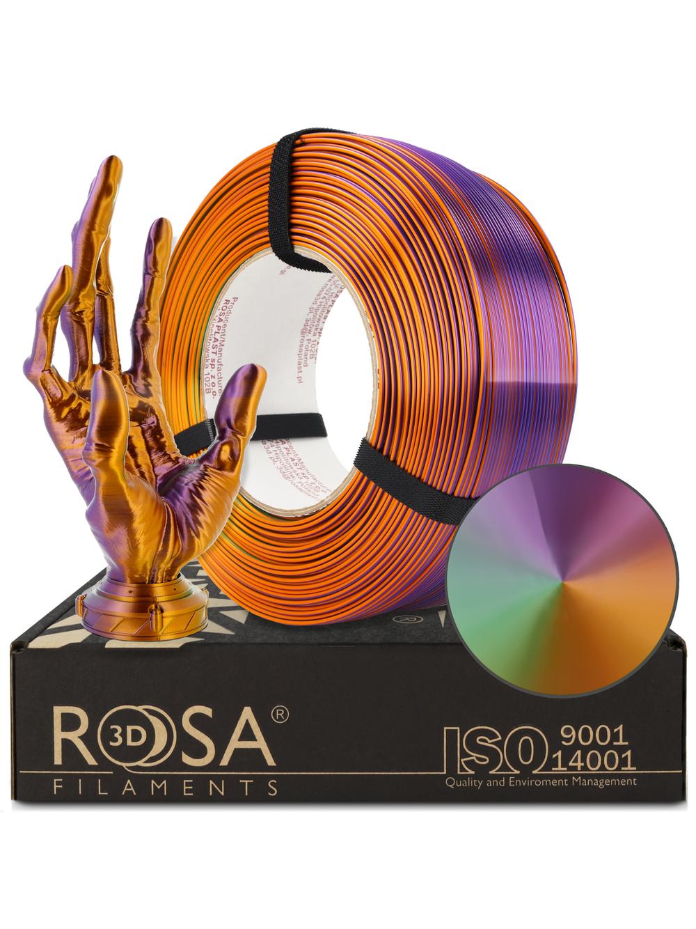 FILAMENT 3D ReFill PLA Magic Silk Cameleon (Orange-Violet-Green) 1kg