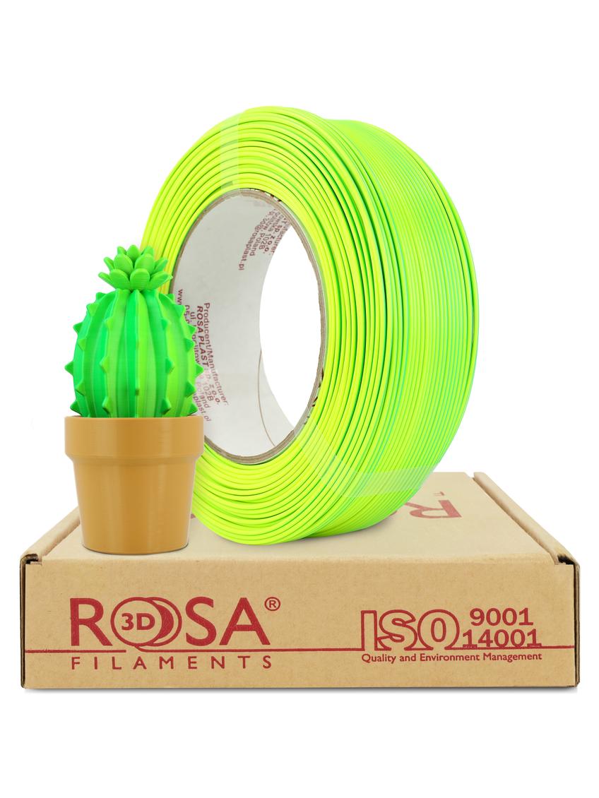 FILAMENT 3D ReFill PLA Magic Neon Mojito (neon yellow + juicy green) 0,5kg