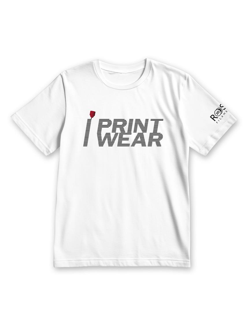 Koszulka  ROSA3D "I Print I Wear" biała z nadrukiem (XXXL)