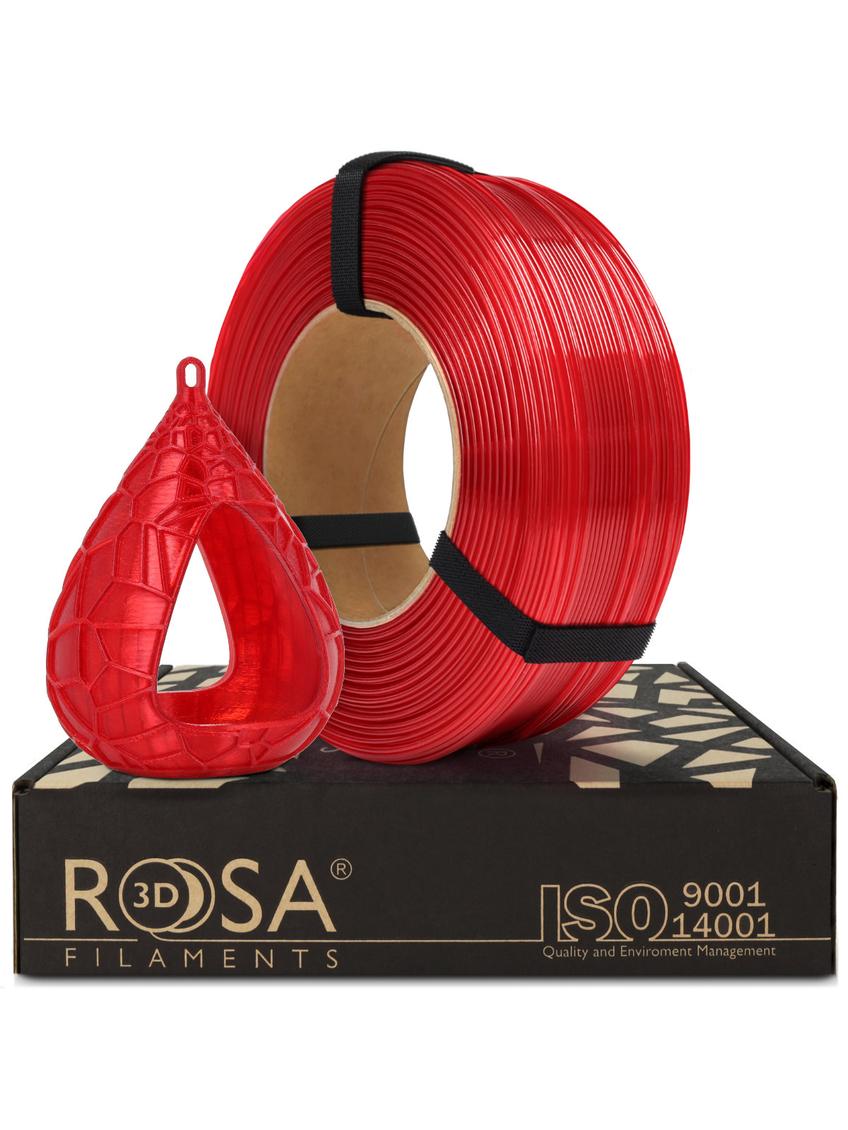 Filament 3D ReFill PET-G Standard HS Red Transparent