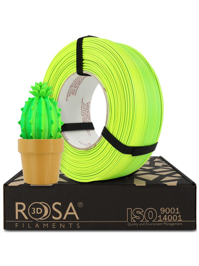 FILAMENT 3D ReFill PLA Magic Neon Mojito (neon yellow + juicy green) 1kg