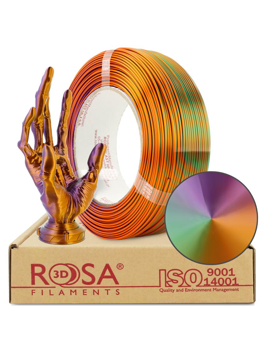 FILAMENT 3D ReFill PLA Magic Silk Cameleon (Orange-Violet-Green) 0,5kg