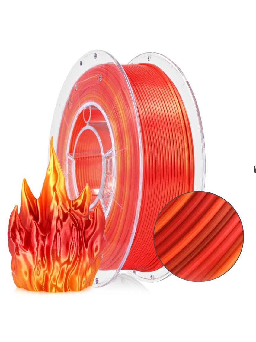 Filament 3D PLA Rainbow Silk Fire