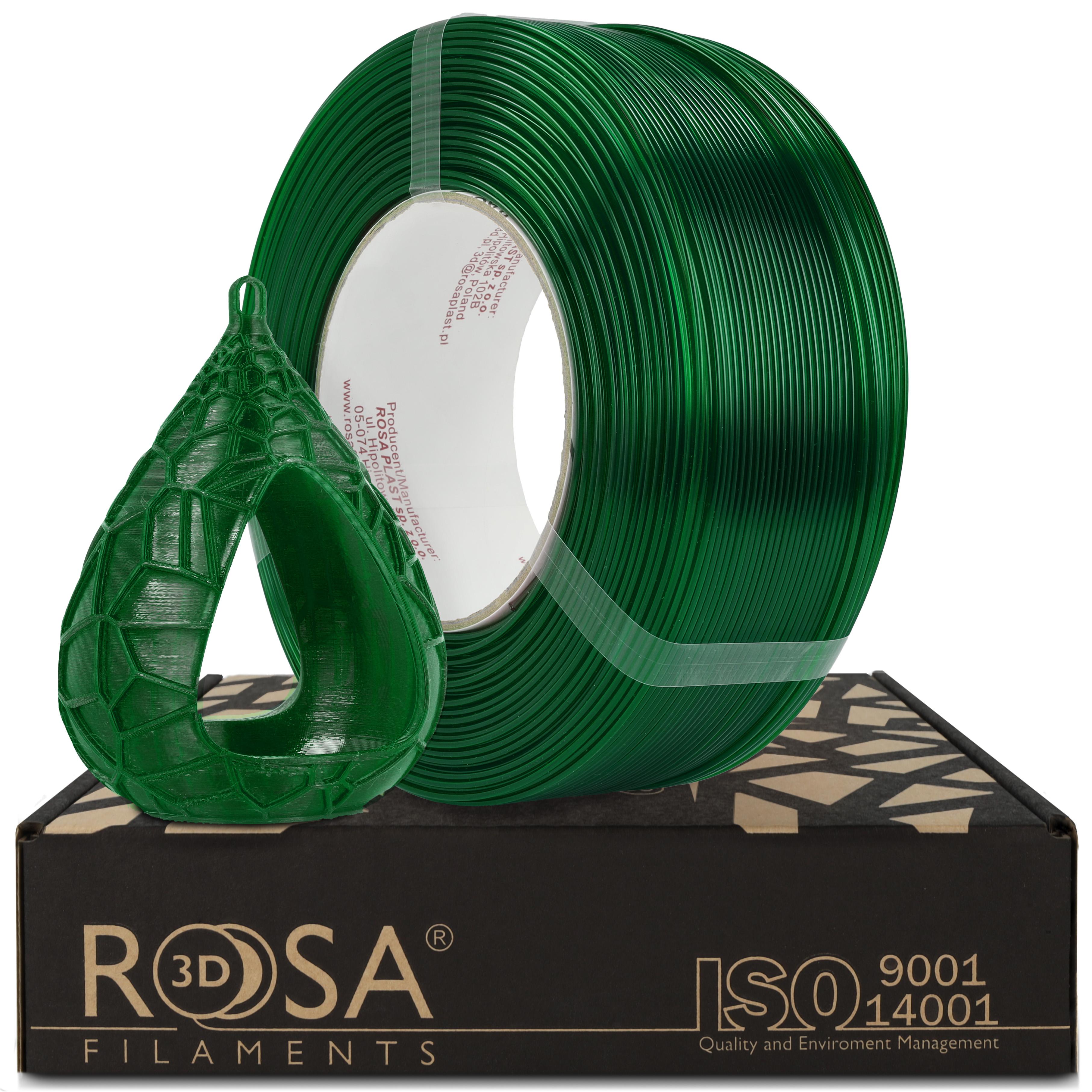 FILAMENT 3D ReFill PET-G Standard HS 1,75mm Bottle Green Transparent ...